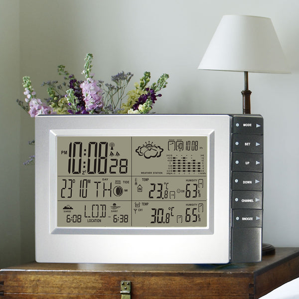 Humidity Barometer Digital Atomic Alarm Clock