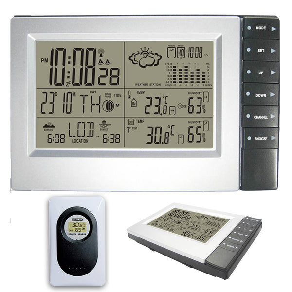 Humidity Barometer Digital Atomic Alarm Clock