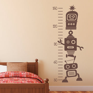 Robot Growth Chart Vinyl Wall Decals