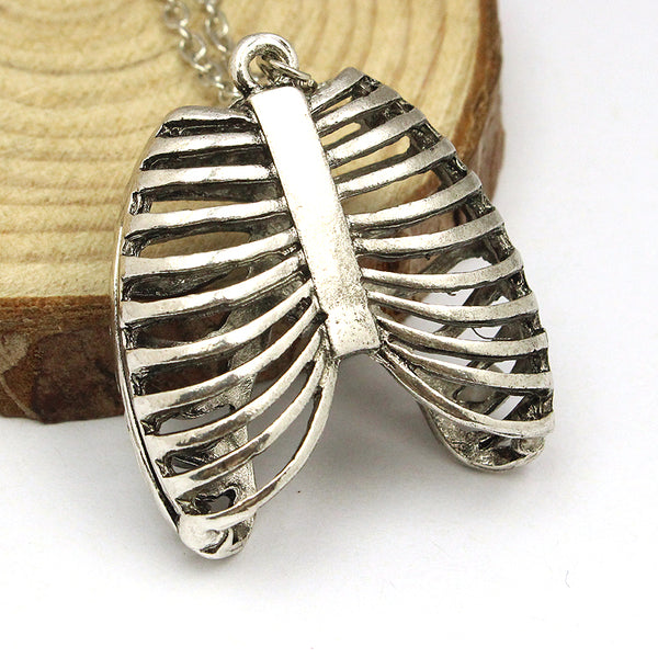 Ribcage Gothic Anatomy Pendant