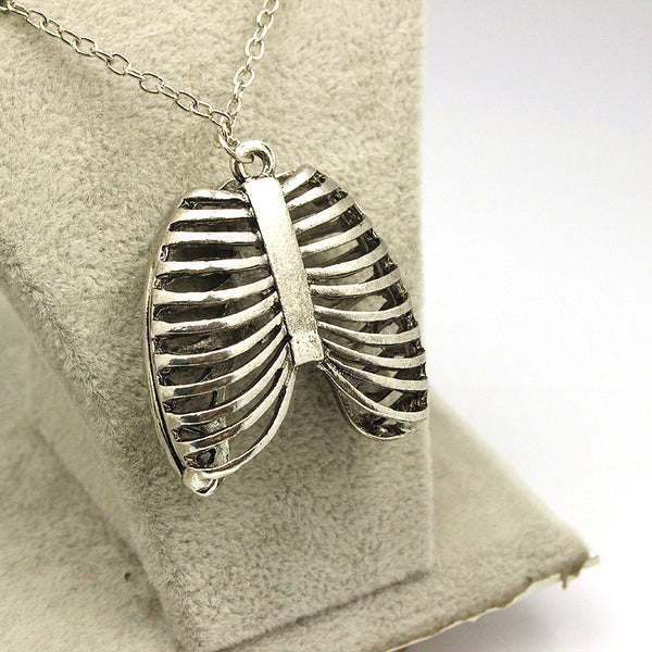 Ribcage Gothic Anatomy Pendant