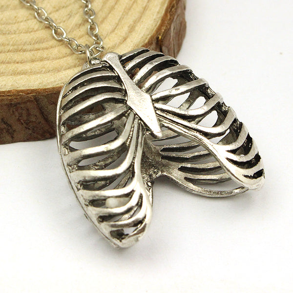 Ribcage Gothic Anatomy Pendant