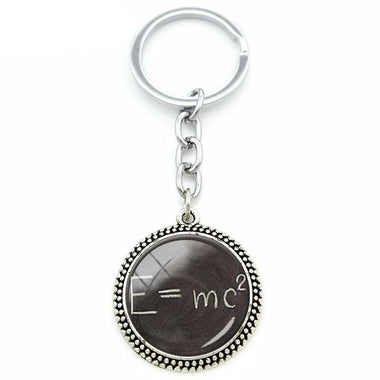 Retro Albert Einstein Equation Key Chain