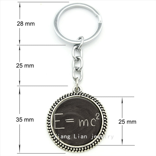 Retro Albert Einstein Equation Key Chain