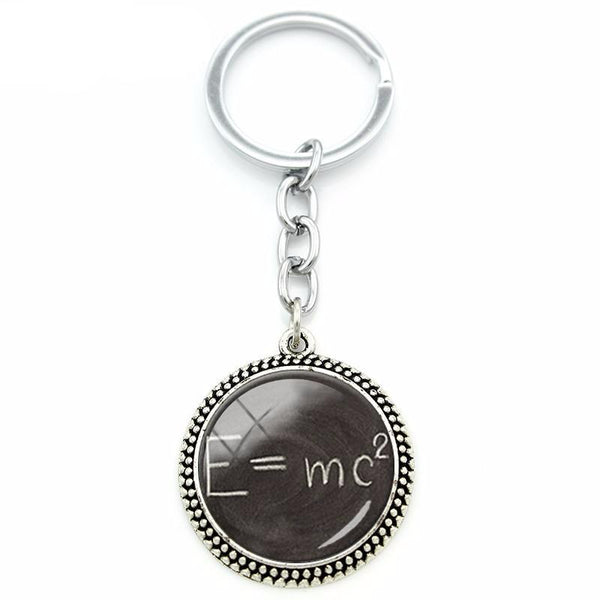 Retro Albert Einstein Equation Key Chain